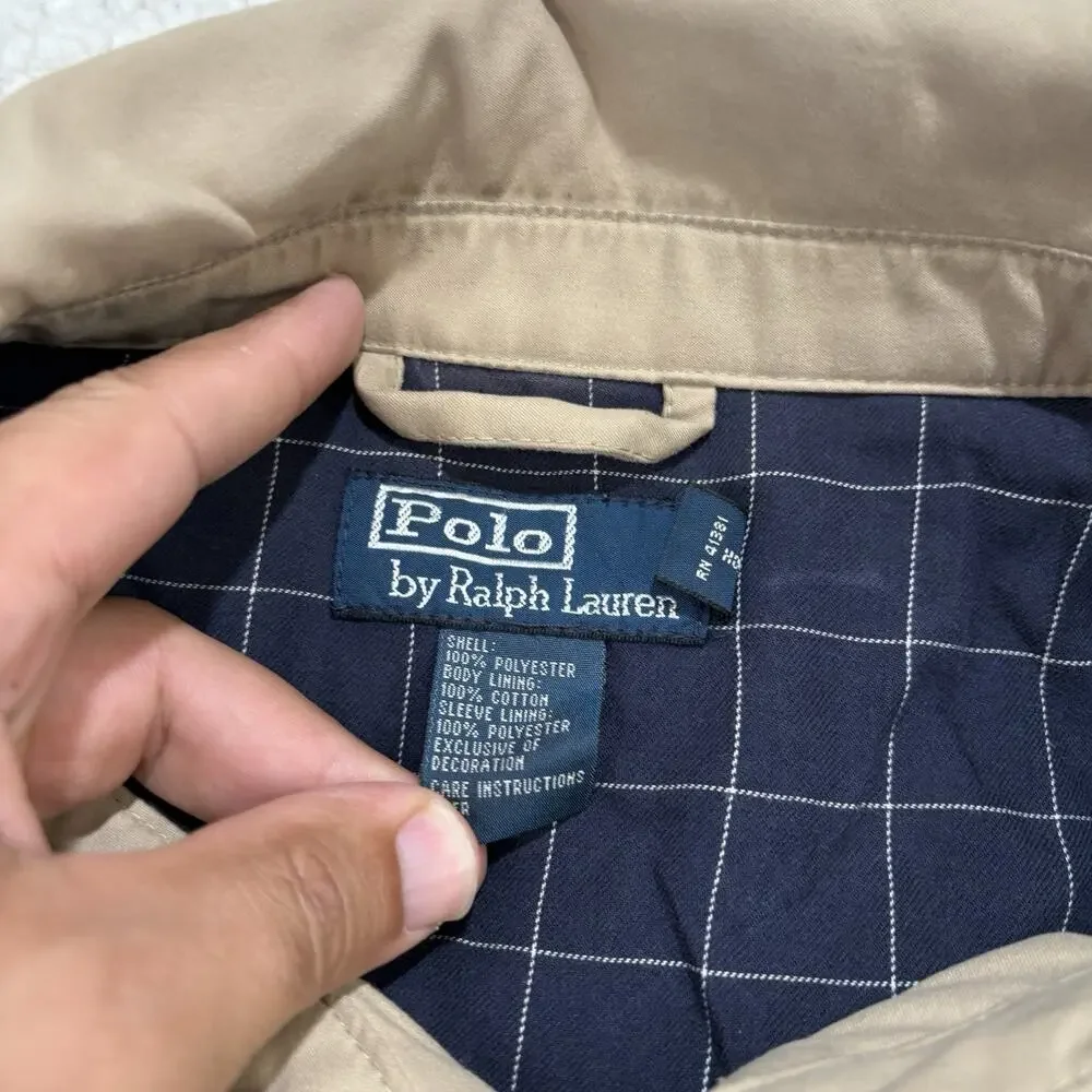 Polo Ralph Lauren Jacket Mens 3XB Khaki Bi-Swing‎ Bomber Plaid Lined Harrington